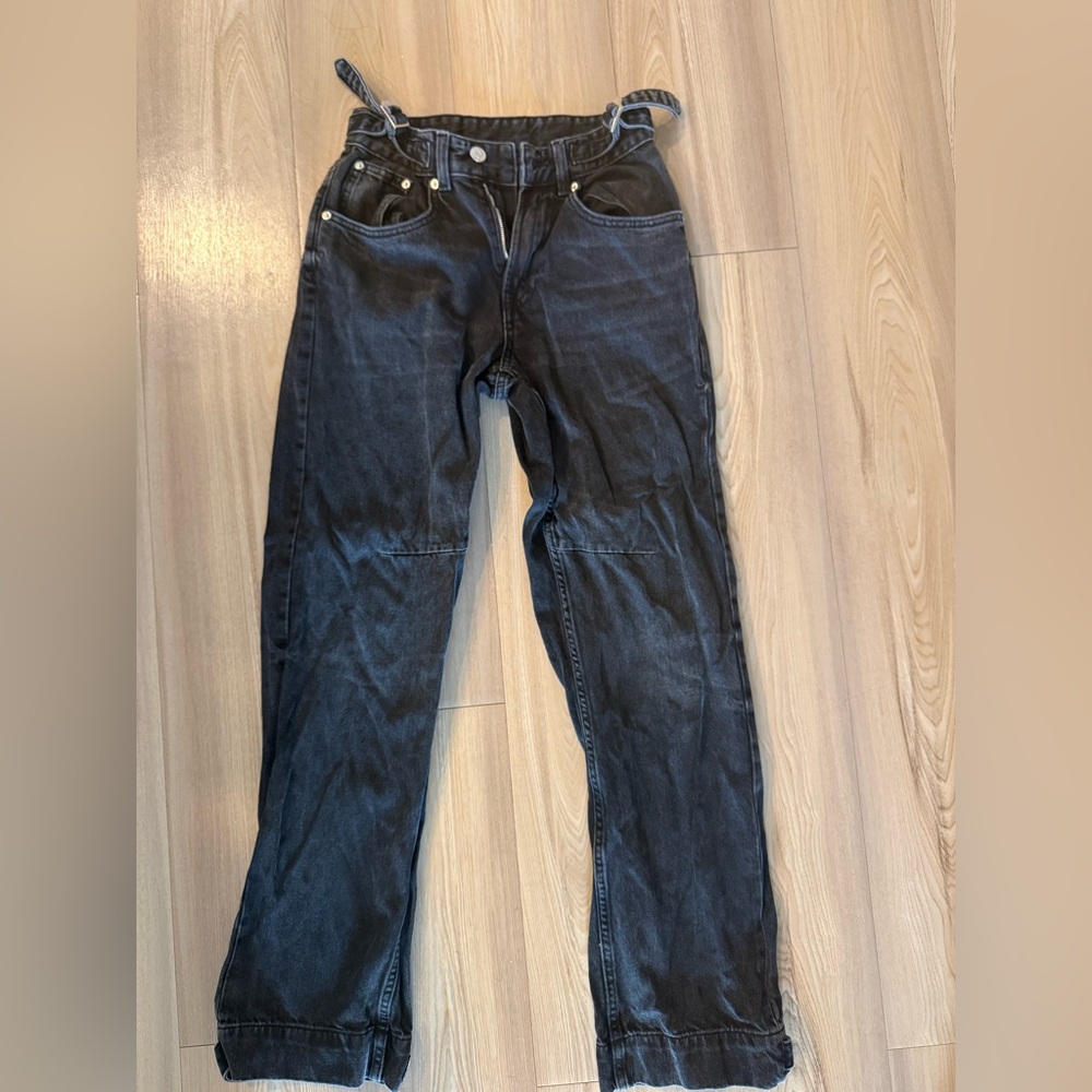 Zara Men's Dark Gray Straight Jeans